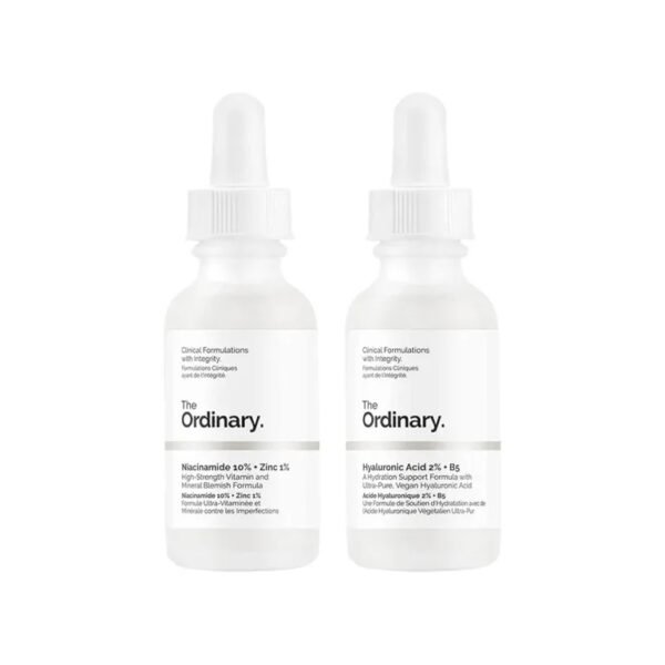 The Ordinary Hyaluronic Acid with 2% + B5 (30ml) and The Ordinary Niacinamide 10% + Zinc 1% (30ml) Bundle Face Care Set